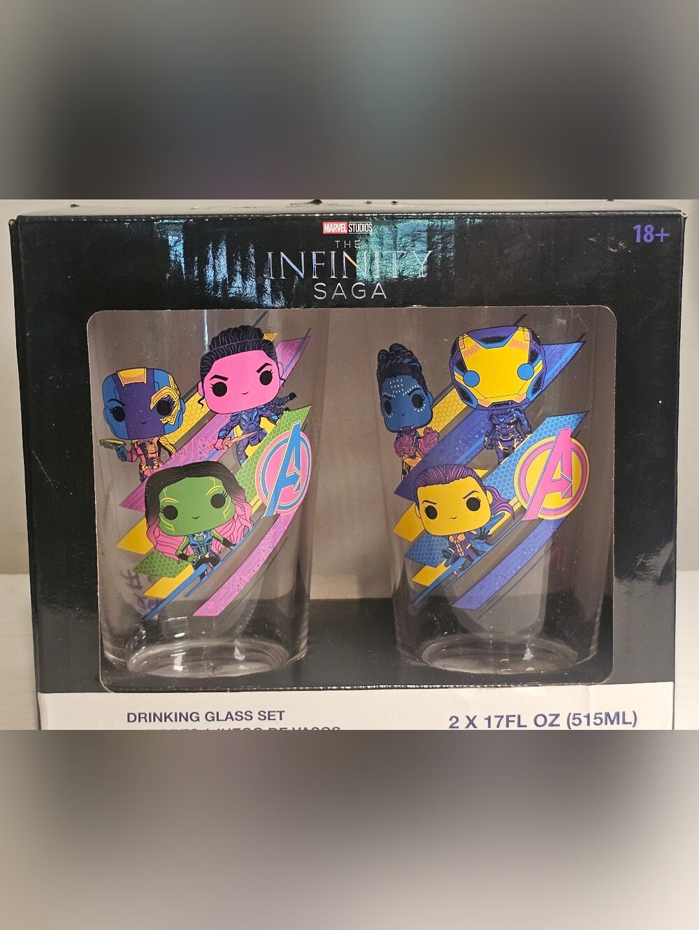 The Infinity Saga Avengers Pop! Glass Set